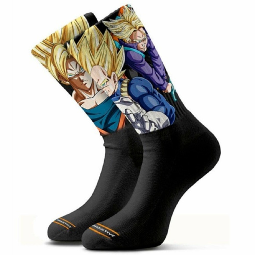 Primitive X Dragon Ball Z Heroes Black Crew Socks NEW